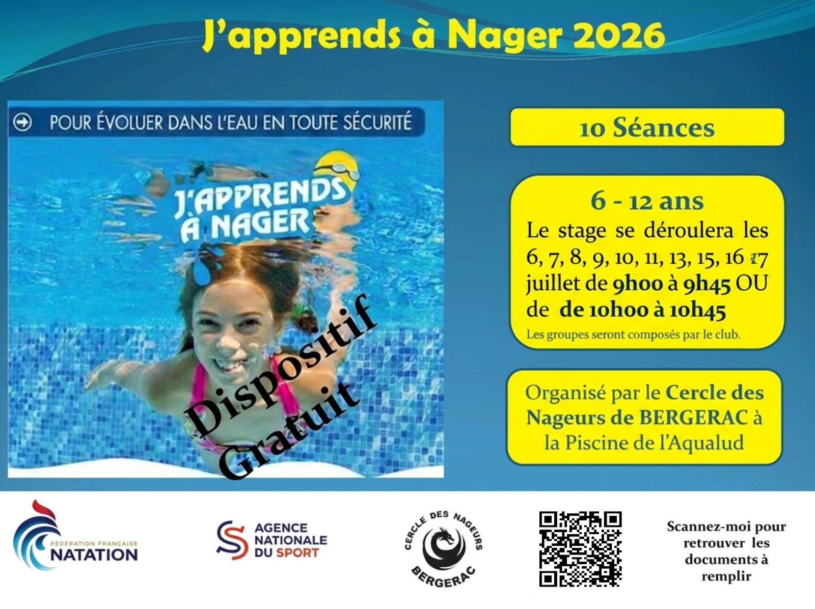 J'apprends à Nager 2026